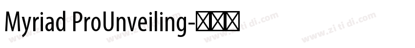 Myriad ProUnveiling字体转换